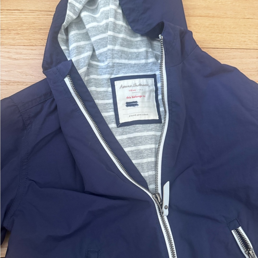 Hanna andersson lined jacket size 5 navy